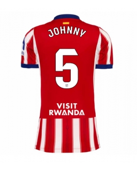 Atletico Madrid Johnny Cardoso #5 Maglia Gara Casa Repliche 2026-27 Donna Maniche Corte Atletico Madrid Johnny Cardoso #5 Maglia Gara Casa Repliche 2026-27 Donna Maniche Corte